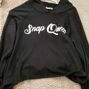 Charlotte Russe black half sweater